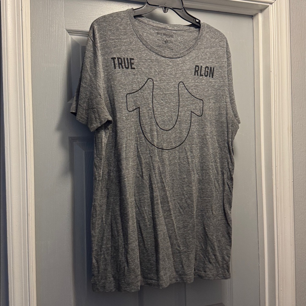 True Religion Heather Gray Tee large